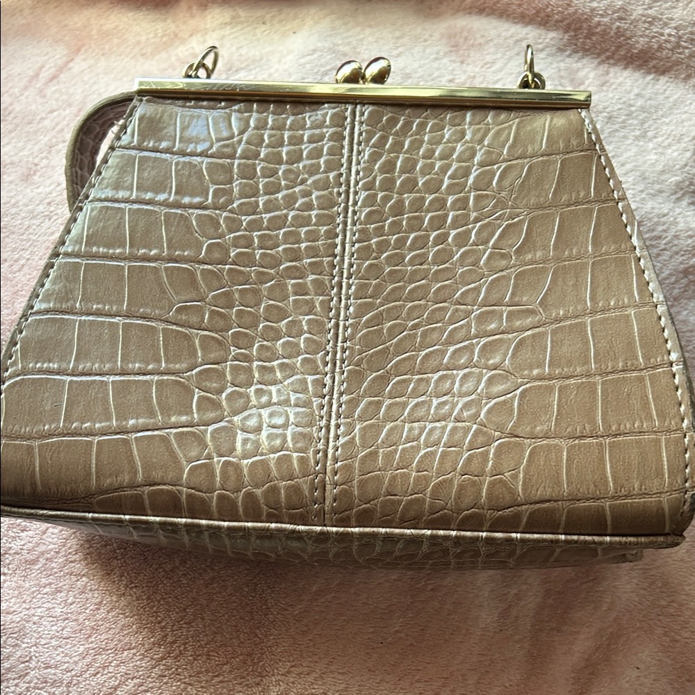 Liz Claiborne Elegant Crocodile-Embossed Crossbody Clutch Handbag